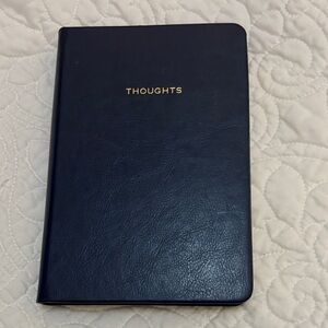 Kirkland’s faux leather Thoughts Navy Hardcover Journal